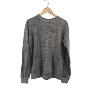 KR3W Sweatshirt Mens Medium Gray Acid Wash‎ Fleece Pullover EUC